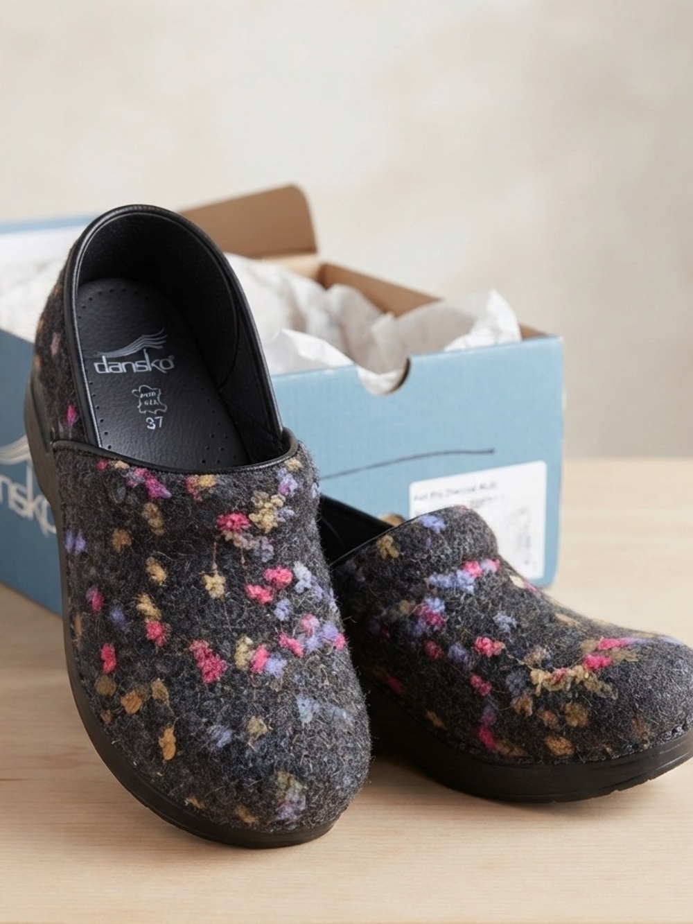 Dansko Felt Professional Clogs - Charcoal Multi Size 37